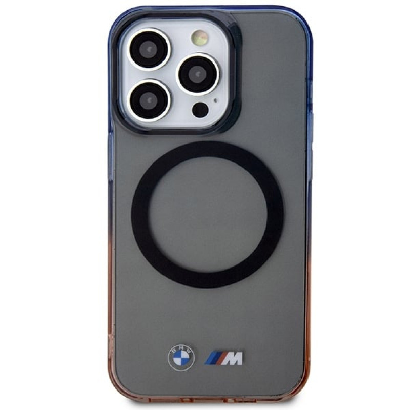 BMW BMHMP14XHTGE Gradient Bumper hardcase voor Apple iPhone 14 Pro Max, grijs, MagSafe