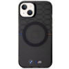 BMW BMHMP14MHGPK Pattern MagSafe hardcase voor Apple iPhone 14 Plus / 15 Plus, grijs
