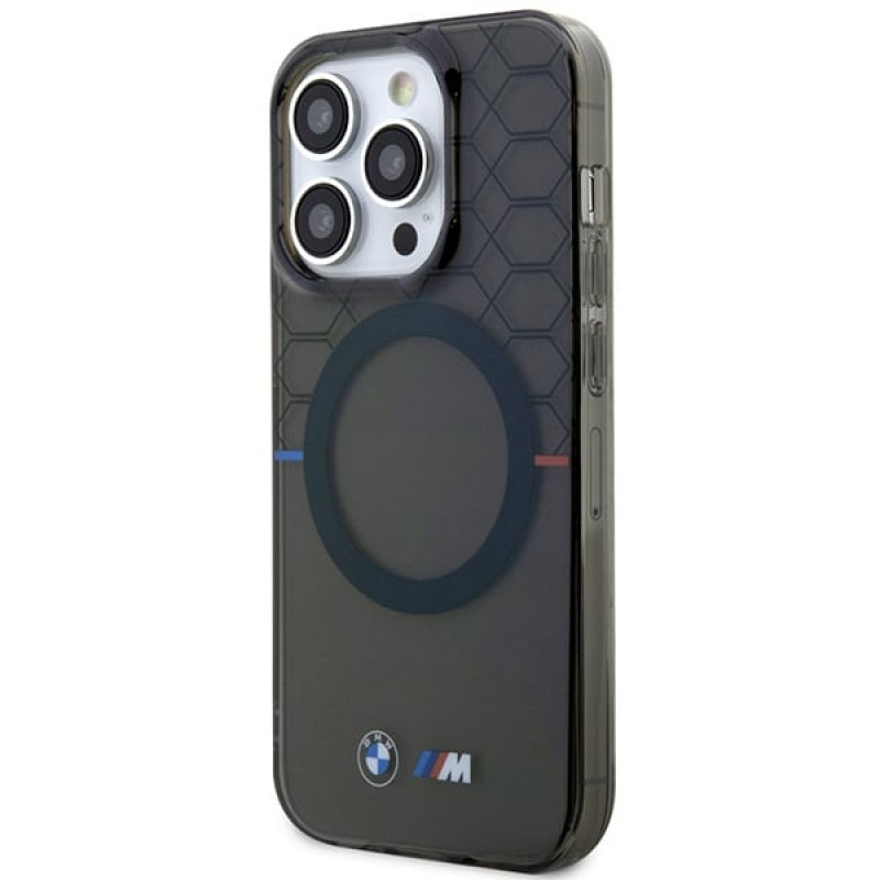 BMW BMHMP14XHGPK Pattern MagSafe hardcase voor Apple iPhone 14 Pro Max, grijs