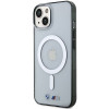 BMW BMHMP14MHCRS Silver Ring MagSafe hardcase voor Apple iPhone 14 Plus / 15 Plus, transparant