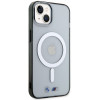 BMW BMHMP14MHCRS Silver Ring MagSafe hardcase voor Apple iPhone 14 Plus / 15 Plus, transparant