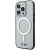BMW BMHMP14LHCRS Silver Ring MagSafe hardcase voor Apple iPhone 14 Pro, transparant