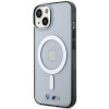 BMW BMHMP14SHCRS Silver Ring MagSafe hardcase voor Apple iPhone 14, transparant