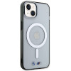 BMW BMHMP14SHCRS Silver Ring MagSafe hardcase voor Apple iPhone 14, transparant