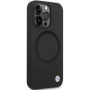 BMW BMHMP14XSILBK2 Signature Liquid Silicone MagSafe-hoesje voor Apple iPhone 14 Pro Max, zwart
