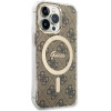 Guess GUHMP13LH4STW 4G MagSafe-hardcase voor Apple iPhone 13 Pro, bruin