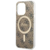 Guess GUHMP13LH4STW 4G MagSafe-hardcase voor Apple iPhone 13 Pro, bruin