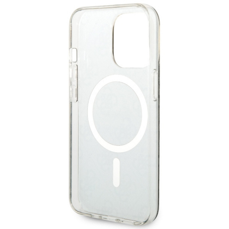 Guess GUHMP13LH4STW 4G MagSafe-hardcase voor Apple iPhone 13 Pro, bruin