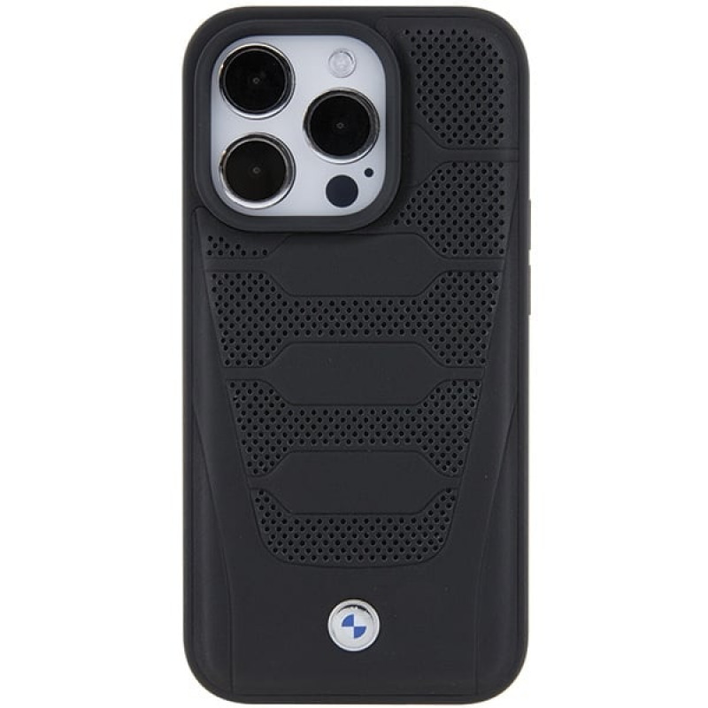 BMW BMHCP15X22RPSK Leather Seats Pattern hardcase voor Apple iPhone 15 Pro Max, zwart