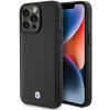 BMW BMHCP15X22RFGK Leather Diamond Pattern-hoesje voor Apple iPhone 15 Pro Max, zwart