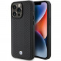 BMW BMHCP15L22RFGK Leather Diamond Pattern-hoesje voor Apple iPhone 15 Pro, zwart