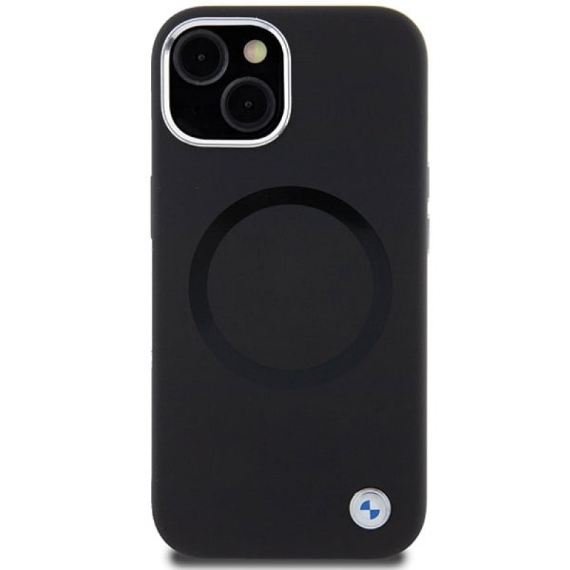 BMW BMHMP15MSILBK2 Signature Liquid Silicone MagSafe-hoesje voor Apple iPhone 15 Plus / 14 Plus, zwart