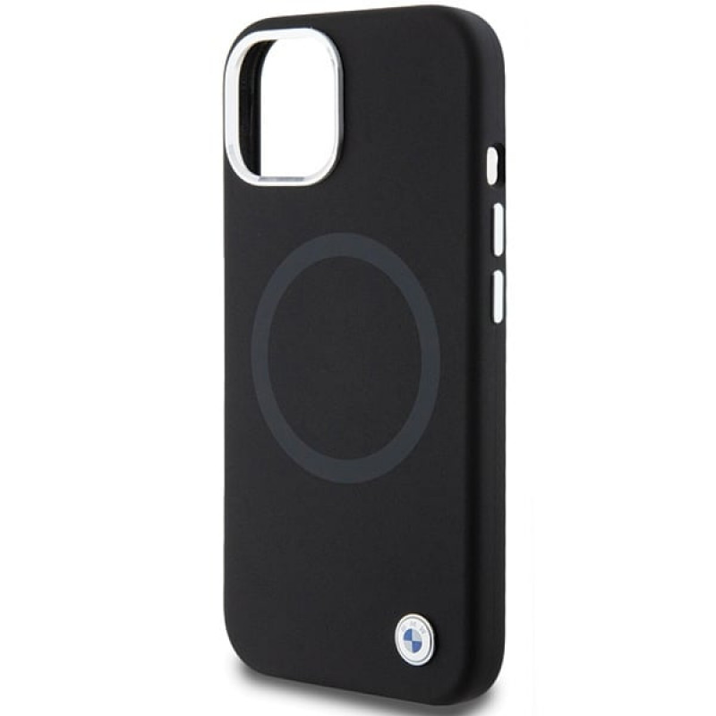 BMW BMHMP15MSILBK2 Signature Liquid Silicone MagSafe-hoesje voor Apple iPhone 15 Plus / 14 Plus, zwart