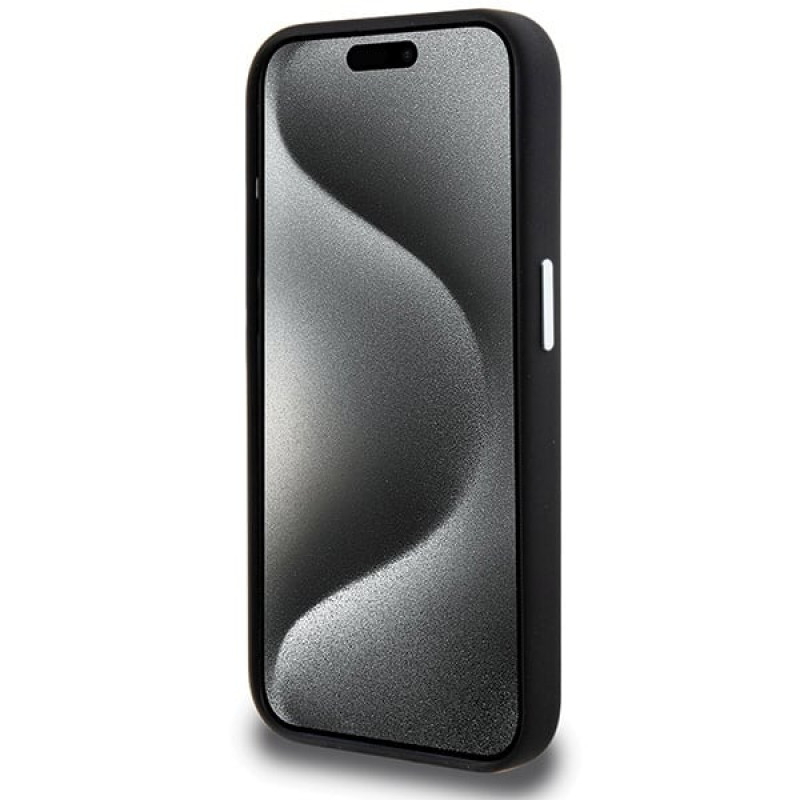 BMW BMHMP15XSILBK2 Signature Liquid Silicone MagSafe-hoesje voor Apple iPhone 15 Pro Max, zwart