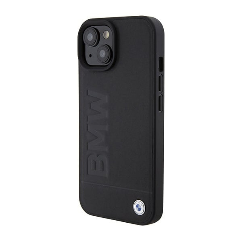 BMW BMHMP15SSLLBK Signature Logo Imprint MagSafe hardcase voor Apple iPhone 15, zwart