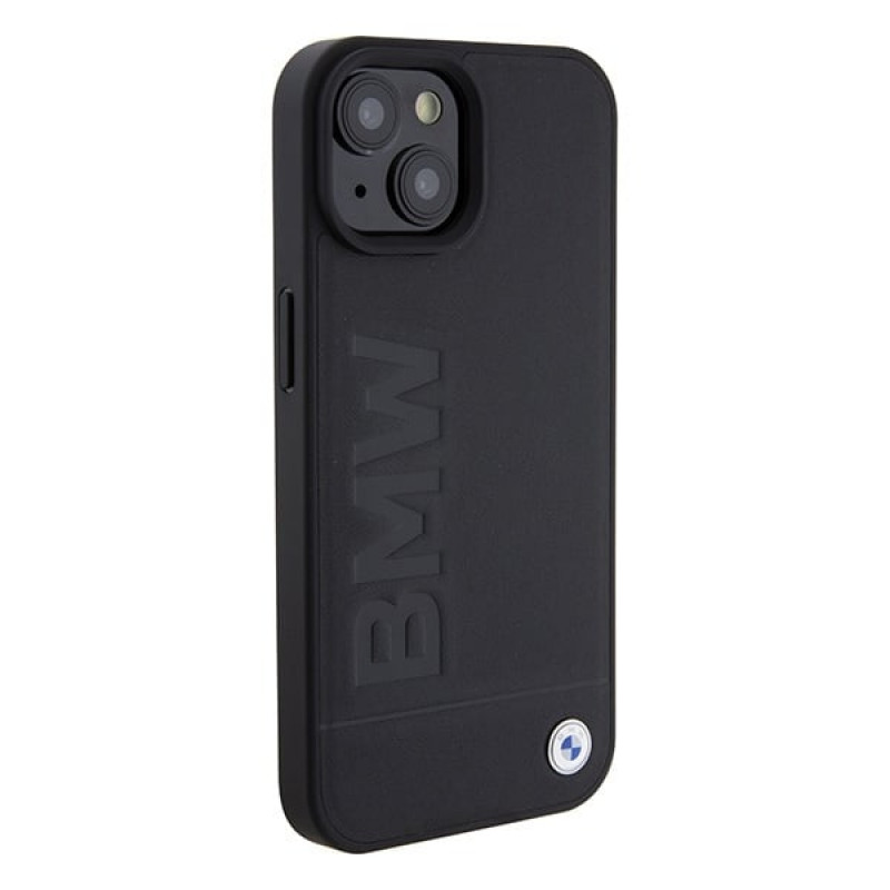 BMW BMHMP15SSLLBK Signature Logo Imprint MagSafe hardcase voor Apple iPhone 15, zwart