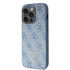Guess GUHCP15LP4TDSCPB Crossbody 4G Metal Logo hardcase voor Apple iPhone 15 Pro, blauw