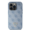 Guess GUHCP15LP4TDSCPB Crossbody 4G Metal Logo hardcase voor Apple iPhone 15 Pro, blauw