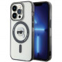 Karl Lagerfeld KLHMP15LHKHNOTK IML Karl's Head MagSafe-hardcase voor Apple iPhone 15 Pro, transparant