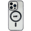 Karl Lagerfeld KLHMP15LHKHNOTK IML Karl's Head MagSafe-hardcase voor Apple iPhone 15 Pro, transparant