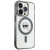 Karl Lagerfeld KLHMP15LHKHNOTK IML Karl's Head MagSafe-hardcase voor Apple iPhone 15 Pro, transparant