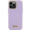 Guess GUHCP15XPGMCSL Glitter Glossy Script hardcase voor Apple iPhone 15 Pro Max, lila