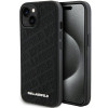 Karl Lagerfeld KLHCP15SPQKPMK Quilted K Pattern-hardcase voor Apple iPhone 15, zwart