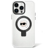 Karl Lagerfeld KLHMP15LHMRSKHH Ring Stand Karl Head MagSafe hardcase voor Apple iPhone 15 Pro