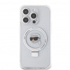 Karl Lagerfeld KLHMP15LHMRSKHH Ring Stand Karl Head MagSafe hardcase voor Apple iPhone 15 Pro