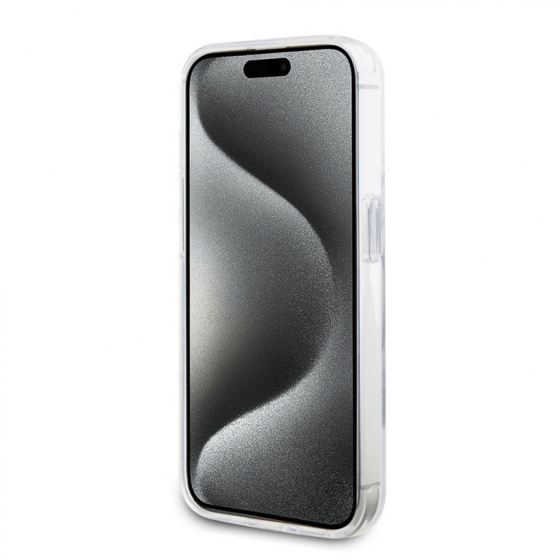 Karl Lagerfeld KLHMP15LHMRSKHH Ring Stand Karl Head MagSafe hardcase voor Apple iPhone 15 Pro