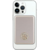 Guess GUPBM3AL4DMD Powerbank 3000 mAh, 5 W, MagSafe 4G Strassed Metal Logo, goud