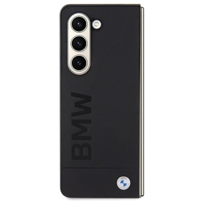 BMW BMHCZFD5SLLBK Signature Logo Imprint hardcase voor Samsung Galaxy Z Fold5, zwart