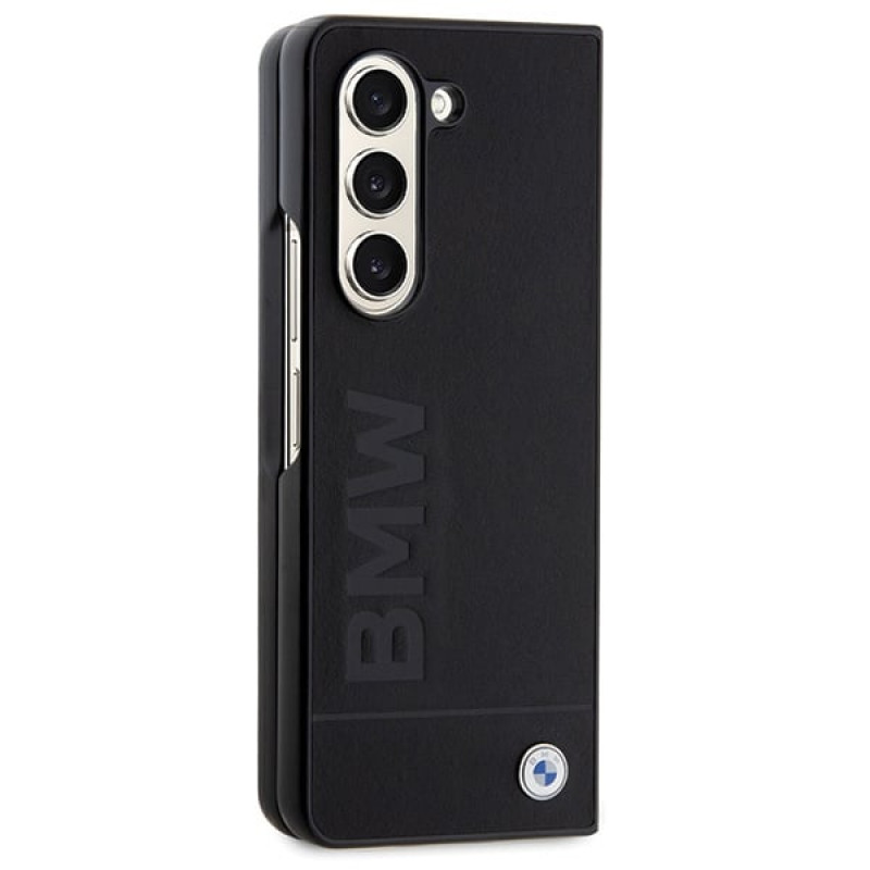 BMW BMHCZFD5SLLBK Signature Logo Imprint hardcase voor Samsung Galaxy Z Fold5, zwart