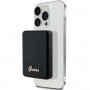 Guess GUPBM3ALGSGK Powerbank 3000 mAh, 5 W, MagSafe Metal Script Logo, zwart