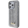 Guess GUHCP15XPSFDGSS Sequin Script Metal hardcase voor Apple iPhone 15 Pro Max, zilver