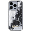 Guess GUHCP15XPSFDGSS Sequin Script Metal hardcase voor Apple iPhone 15 Pro Max, zilver