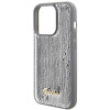 Guess GUHCP15XPSFDGSS Sequin Script Metal hardcase voor Apple iPhone 15 Pro Max, zilver
