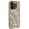 Guess GUHCP15LPMSDGSD Disco Metal Script hardcase voor Apple iPhone 15 Pro, goud