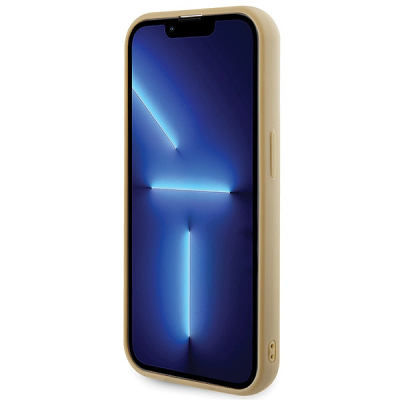 Guess GUHCP15LPMSDGSD Disco Metal Script hardcase voor Apple iPhone 15 Pro, goud