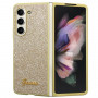 Guess GUHCZFD5HGGSHD Glitter Script hardcase voor Samsung Galaxy Z Fold5, goud