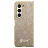 Guess GUHCZFD5HGGSHD Glitter Script hardcase voor Samsung Galaxy Z Fold5, goud