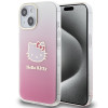 Hello Kitty HKHCP15SHDGKEP IML Gradient Electrop Kitty Head hardcase voor Apple iPhone 15 6,1", roze