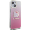 Hello Kitty HKHCP15SHDGKEP IML Gradient Electrop Kitty Head hardcase voor Apple iPhone 15 6,1", roze