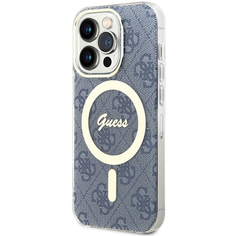 Guess GUHMP15XH4STB Apple iPhone 15 Pro Max hardcase IML 4G MagSafe, blauw (outlet)