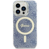Guess GUHMP15XH4STB Apple iPhone 15 Pro Max hardcase IML 4G MagSafe, blauw (outlet)