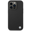 BMW BMHCP15LSILBK Apple iPhone 15 Pro silicone hoesje met metalen logo, zwart