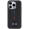 BMW BMHCP15LGSPCCK Apple iPhone 15 Pro hardcase Grip Stand Smooth & Carbon, zwart