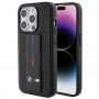 BMW BMHCP15LGSPPRK Apple iPhone 15 Pro hardcase Grip Stand Smooth & Perforated, zwart