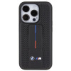 BMW BMHCP15LGSPPRK Apple iPhone 15 Pro hardcase Grip Stand Smooth & Perforated, zwart