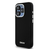 DKNY Apple iPhone 15 Pro hardcase Liquid Silicone Small Metal Logo MagSafe, zwart